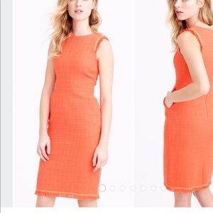 J crew orange tweed dress